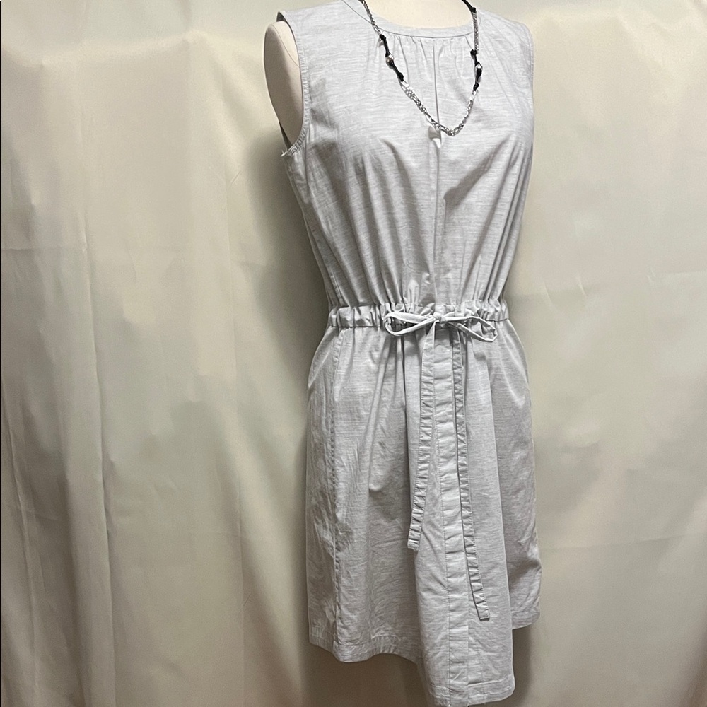 GAP Light Gray Mini Dress with Tie Waist